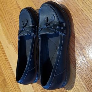 Clarks, black leather, size 7. Like new. Used, but excellent condition